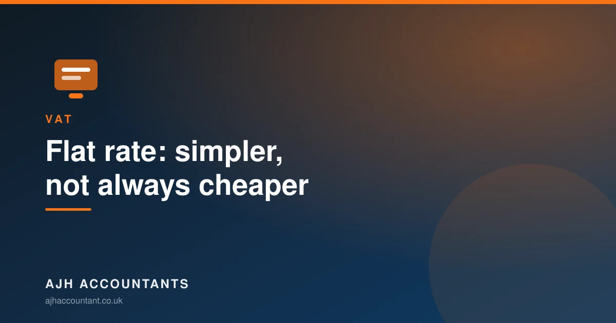 Illustration of the UK VAT Flat Rate Scheme and the limited cost trader rate