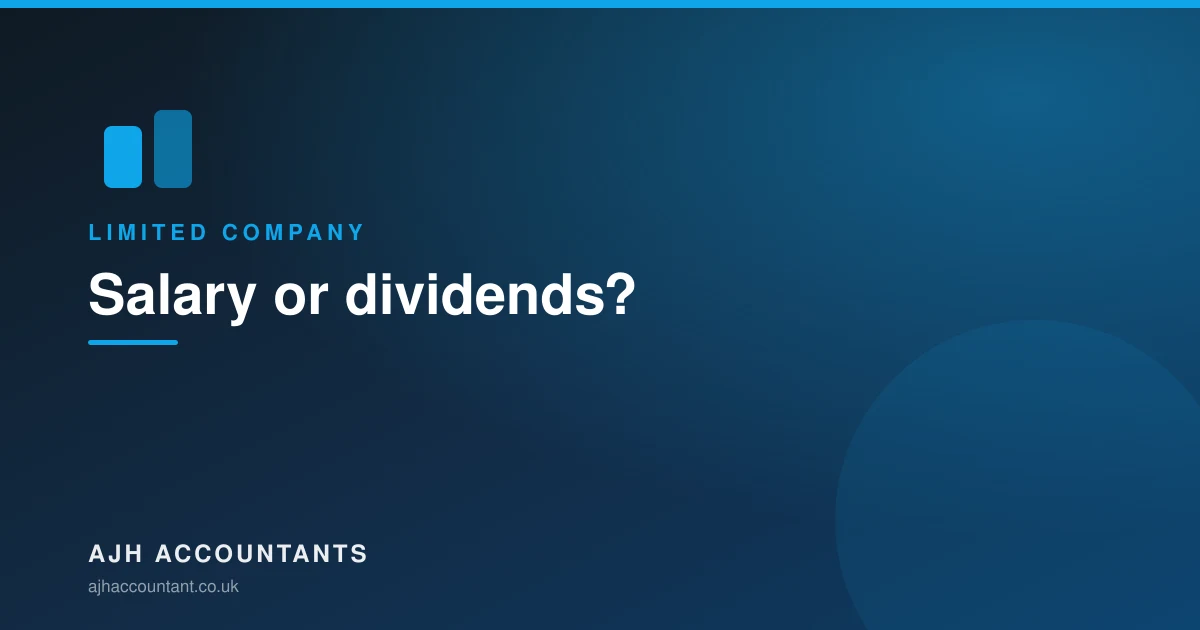 Illustration comparing director salary and dividends for a UK limited company